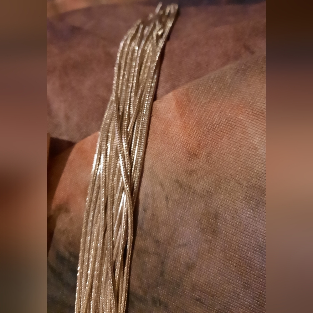 White house black market long mother of pearl look tassel fringe Necklace - Picture 12 of 16